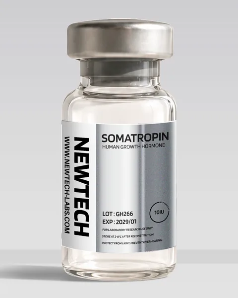 HGH 10 IU vial, product render